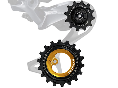 Tripeak Oversized pulleyhjul Jetstream pro keramiske lejer Shimano GRX-RX810/815 11T/18T Sort