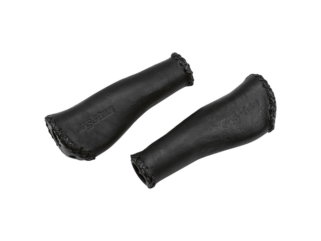 Ergotec Monaco Håndtag i læder ø22,2mm/135/135mm bred - Sort