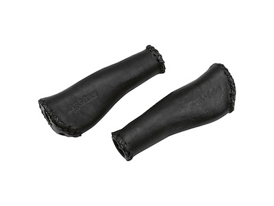 Ergotec Monaco Håndtag i læder ø22,2mm/135/135mm bred - Sort