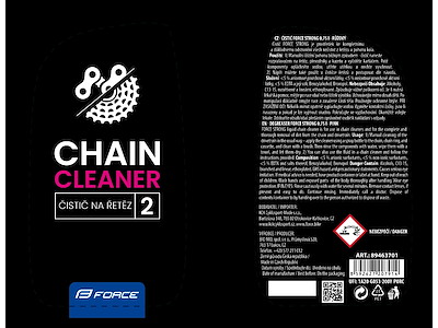 FORCE degreaser til kæder og kassette 0,75 liter pumpe flaske - Pink væske