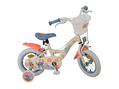 Volare Disney Stitch Børnecykel - 12" med støttehjul - Coral Blå