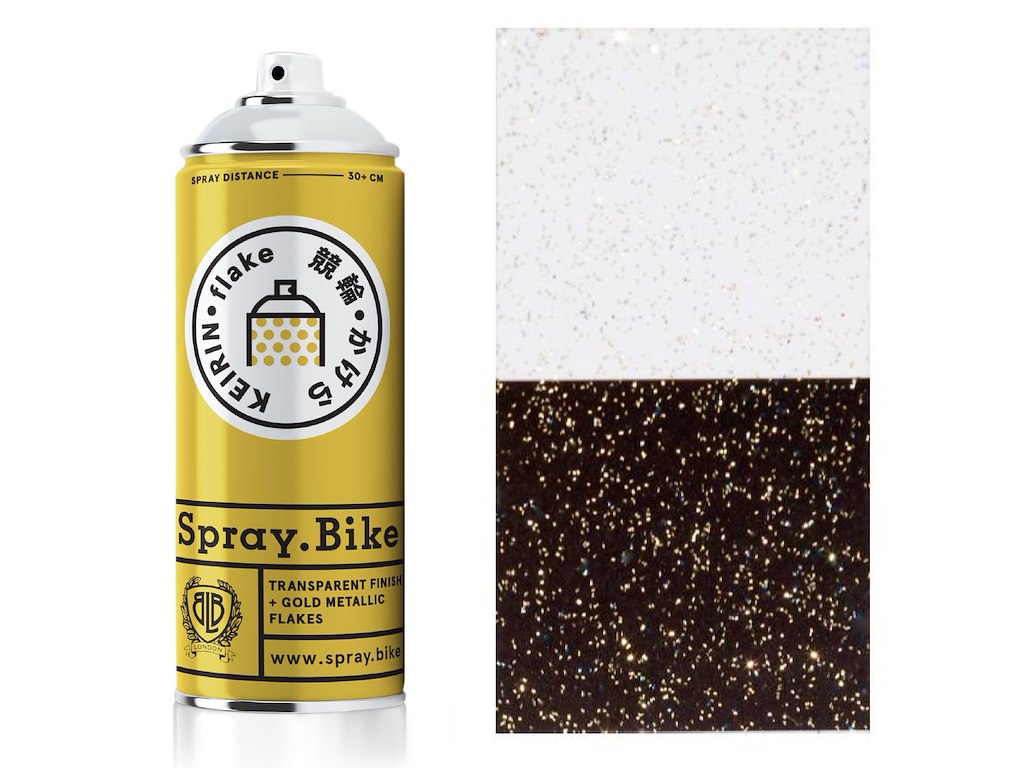 Spray.Bike Klarlak med guld glimmer effekt 400 ml