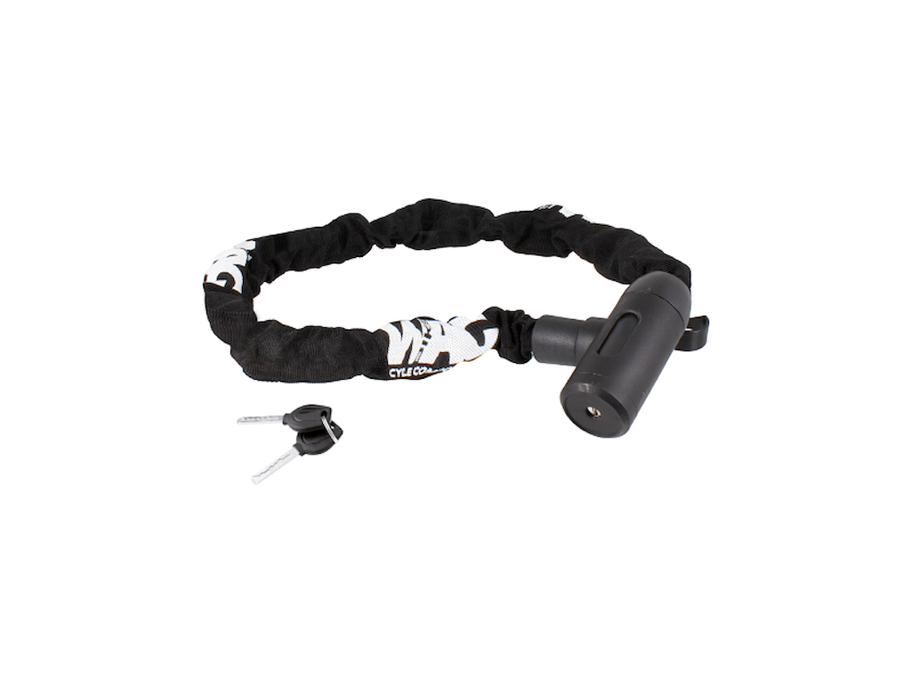 WAG Guardian Bull Head - Kædelås med nøgle - 8x900 mm - Sort 