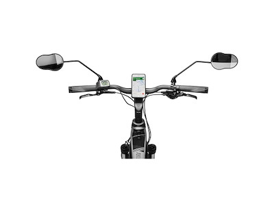 Ergotec M-99LV Spejl lang model i aluminium/Stål  - Højre - Sort