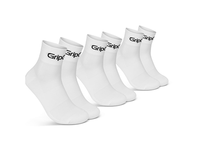 GripGrab RIDE Low Cut Socks 3-Pak - Cykelstrømper - Hvid - Str. 44/47