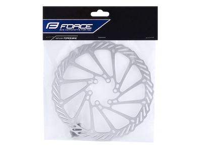 FORCE 2 bremseskive 180 mm 6 huls sølv