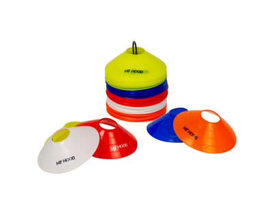 My Hood Kegler - 50 stk. flade kegler inklusiv holder - 10 stk af hver farve