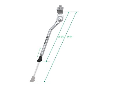 FORCE støtteben TOP center justerbar TOP 20-28" aluminium - Sølv