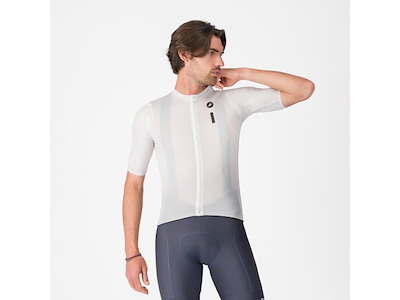 Castelli Drittone Logo Jersey - Cykeltrøje - Korte Ærmer - Herre - Hvid/Sort - 3XL