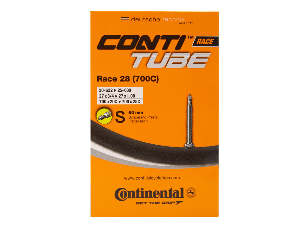 Continental Race 28 - Cykelslange - Str. 700x20-32c (20-25x622-630) - 42-80 mm ventil (Race)