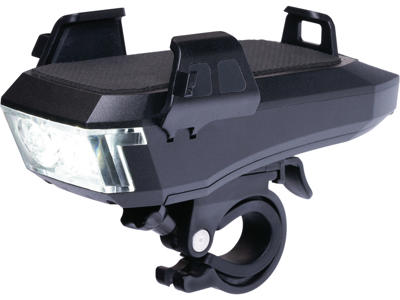 Abus Gemma - Forlygte m/mobilholder og powerbank - USB opladelig