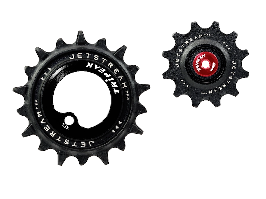 Tripeak Oversized pulleyhjul Jetstream pro keramiske lejer SRAM AXS Force/Rival XPLR 12T/18T sort