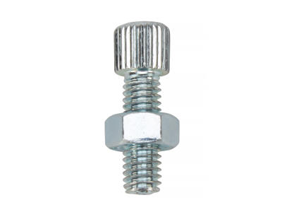 Kabel justerskrue med 6mm gevind - 18mm lang - Stål
