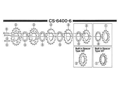 Shimano Ultegra klinge 21 tands til UG kassette 6 eller 7 gear CS-6400