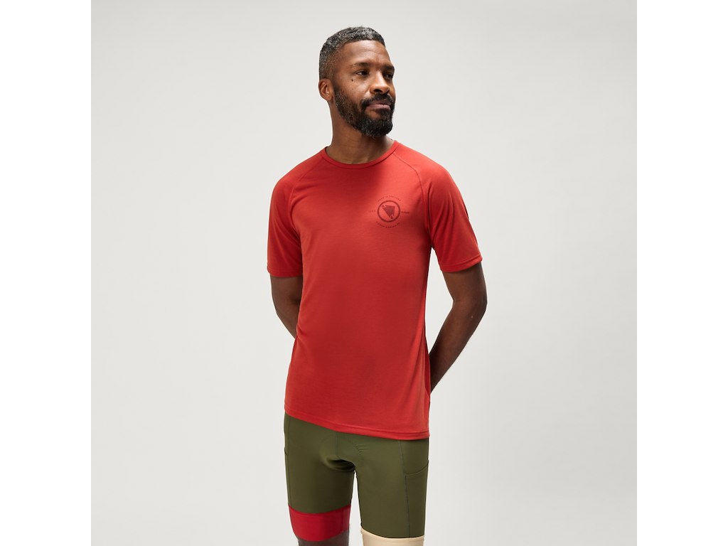 Endura Loop Tech Tee - Cykeltrøje - Korte ærmer - Brick Red - Str. L