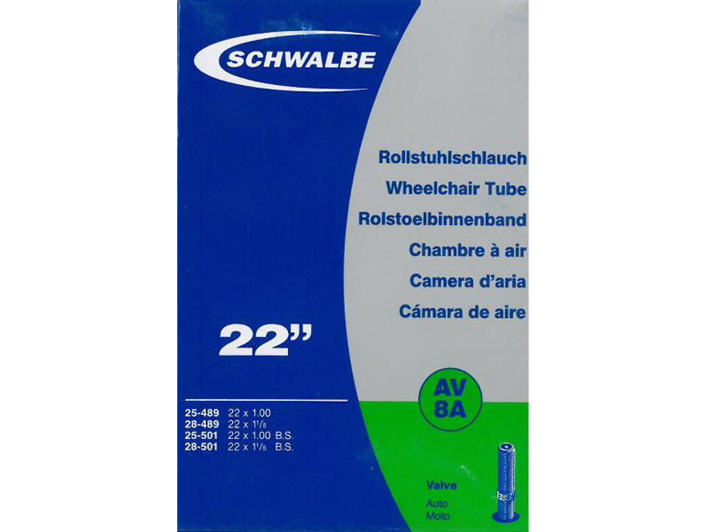 Schwalbe slange 22 x 1,00-1,25 med Auto ventil AV8A