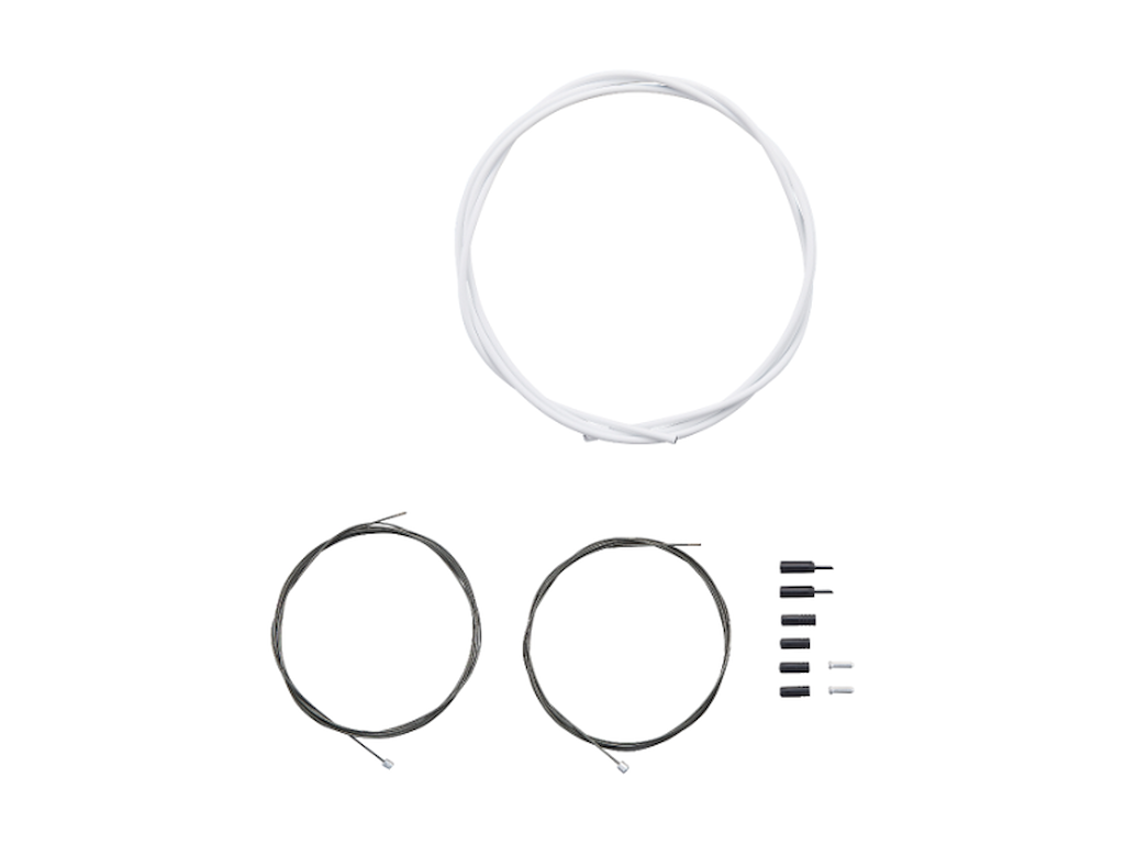 Shimano Gearkabel sæt Road - OT-SP41 Optislick  - Hvid