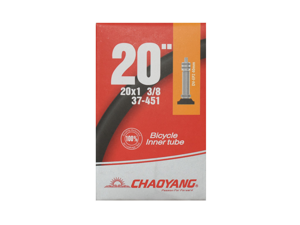 Chaoyang Slange 20 x 1 3/8 med 40mm lang Dunlop ventil