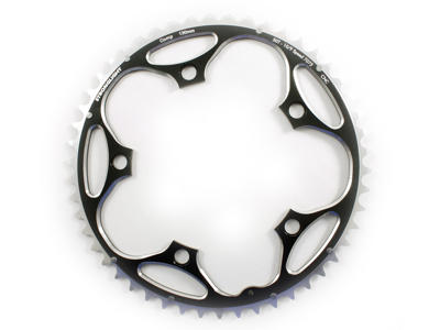 Stronglight klinge - 50 tands -  ø130 - 5 huller - Alu Sort/sølv