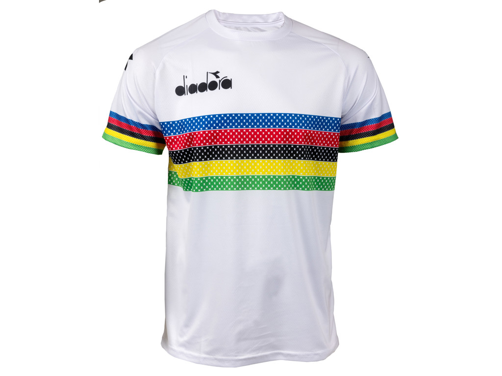 Diadora - Cykel T-Shirt med VM striber - Junior - Hvid