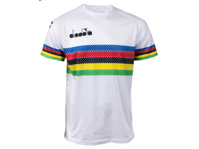 Diadora - Cykel T-Shirt med VM striber - Junior - Hvid