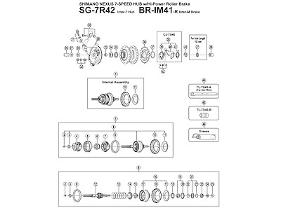 Shimano Nexus 7 - Planethjulssæt 2 til SG-7R40/R41/R42