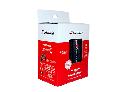 Vittoria Rubino V G2 Tube Bundle 2 dæk og 2 slanger - Road foldedæk 700x30c - Sort