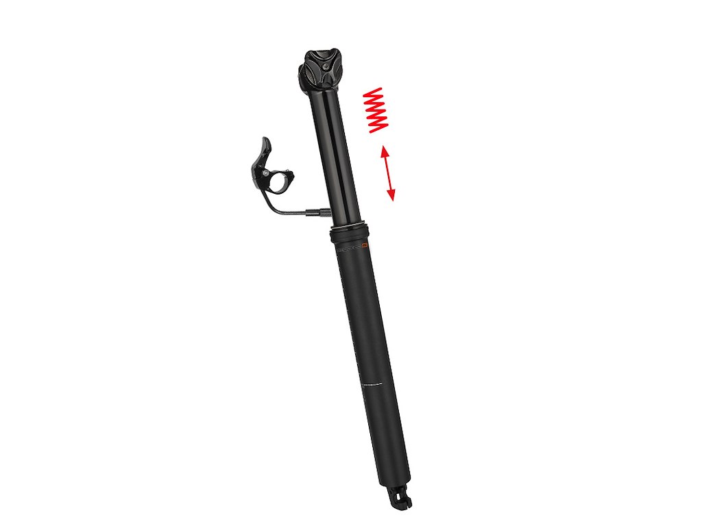 Ergotec Viper Up & Down S Sadelpind Dropper 80mm/ø30,9mm/397mm lang - Safety level 6 - Sort