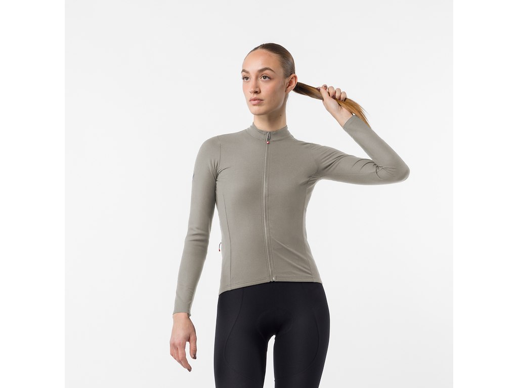 Castelli Thermowoven Womens LS Jersey - Cykeltrøje - Korte ærmer - Dame - Silver Moon - Str. XL