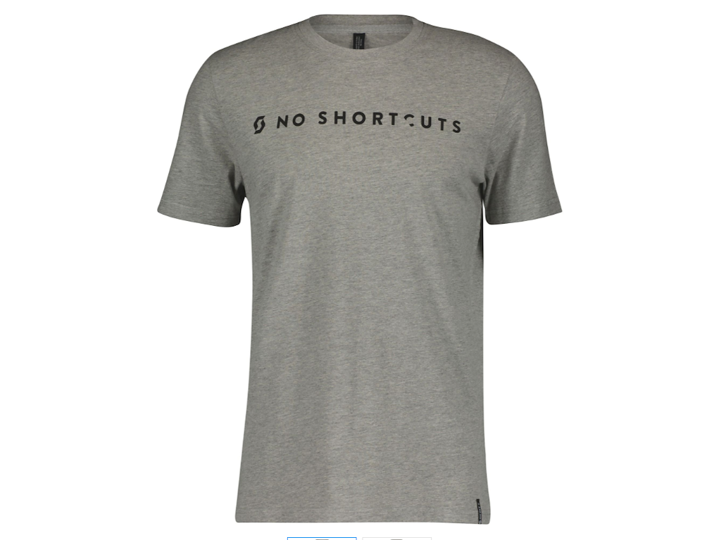 SCOTT NoShortcuts T-shirt, Grå (Størrelse: Small) SCOTT NoShortcuts T-shirt, Grå (Størrelse: Small)