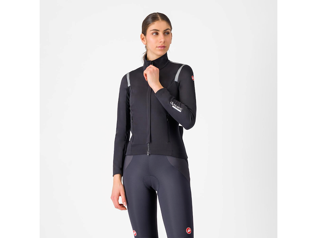 Castelli Perfetto RoS 3 Women's Jacket - Cykeljakke - Dame - Light Black/Silver Reflex - L