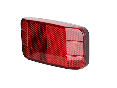 FORCE Refleks til bagagebære - 110 x 50 mm - Rød