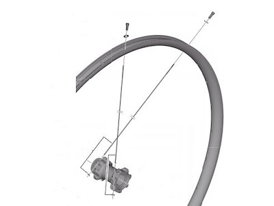 Shimano eger til 29" hjul model WH-M8000 - 300mm lang