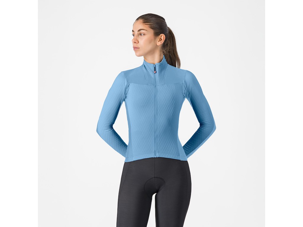 Castelli Sfida 3 Jersey - Cykeltrøje - Lange ærmer - Dame - Metallic Blue - Str. L