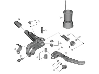 Shimano XT membranenhed til bremsegreb model BL-T8100