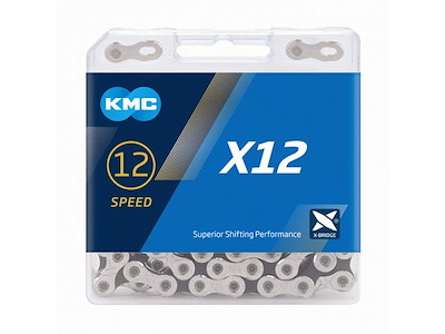 KMC X12 sølv/sort 12-Speed kæde til Sram 126 led
