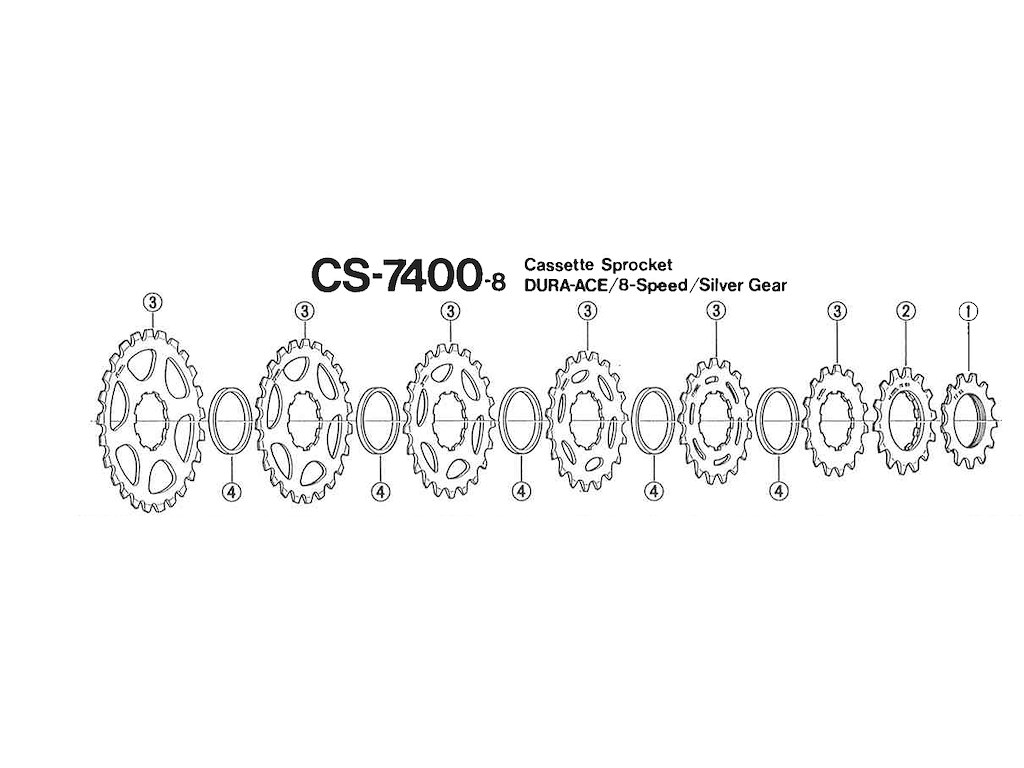 Shimano Dura Ace klinge 16 tands til UG kassette CS-7400
