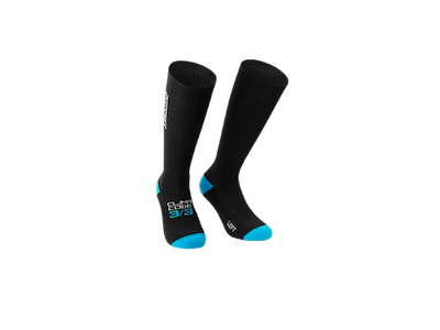 Assos Ultraz 3/3 Fugu cykelstrømper sort (Størrelse: X-Small/Small (0))