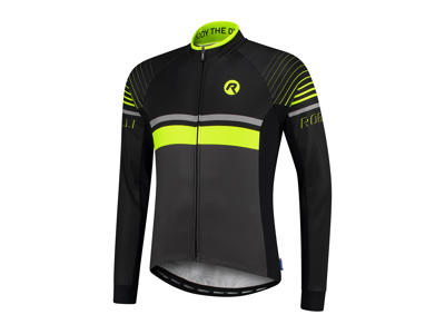 Rogelli Hero - Cykeltrøje - Lange ærmer - Grå/Sort/Gul - Str. 2XL