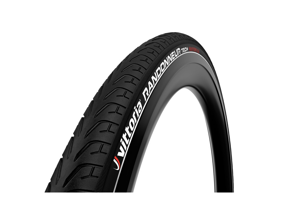 Vittoria Randonneur Tech - Double Shield Graphene 2 - Tråddæk - 700x32c - Sort refleks
