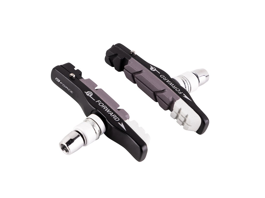 FORCE bremsesko V-bremser 70 mm lange sort-grå-hvid