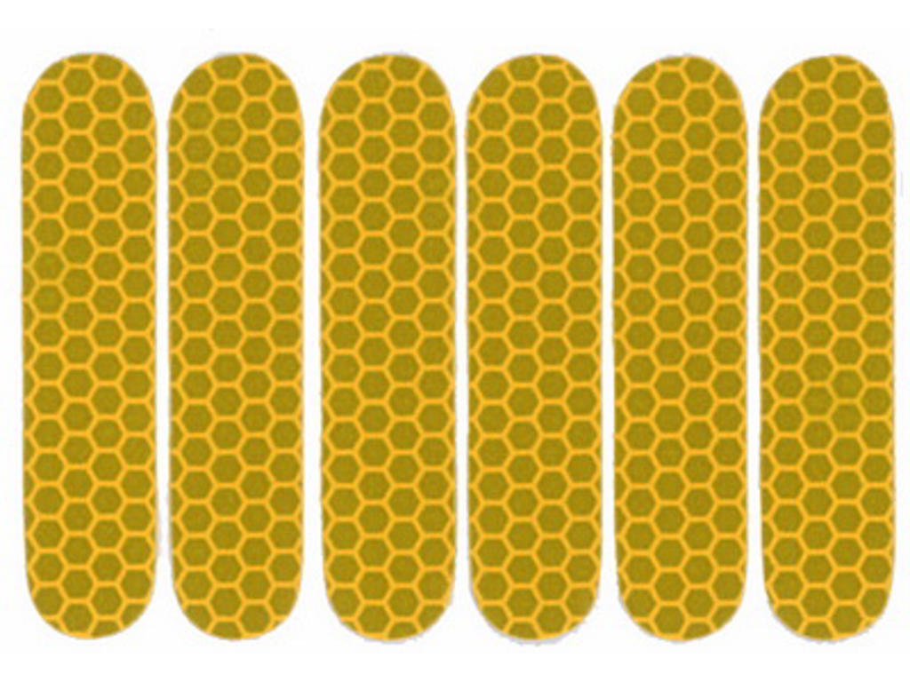 Refleks ark med 6 stk. Gul 