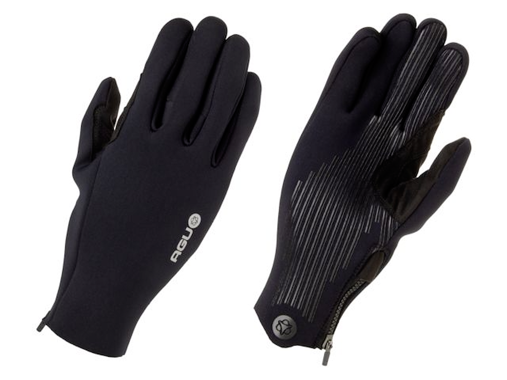 AGU Neoprene Zip cykelhandsker sort (Størrelse: Small)