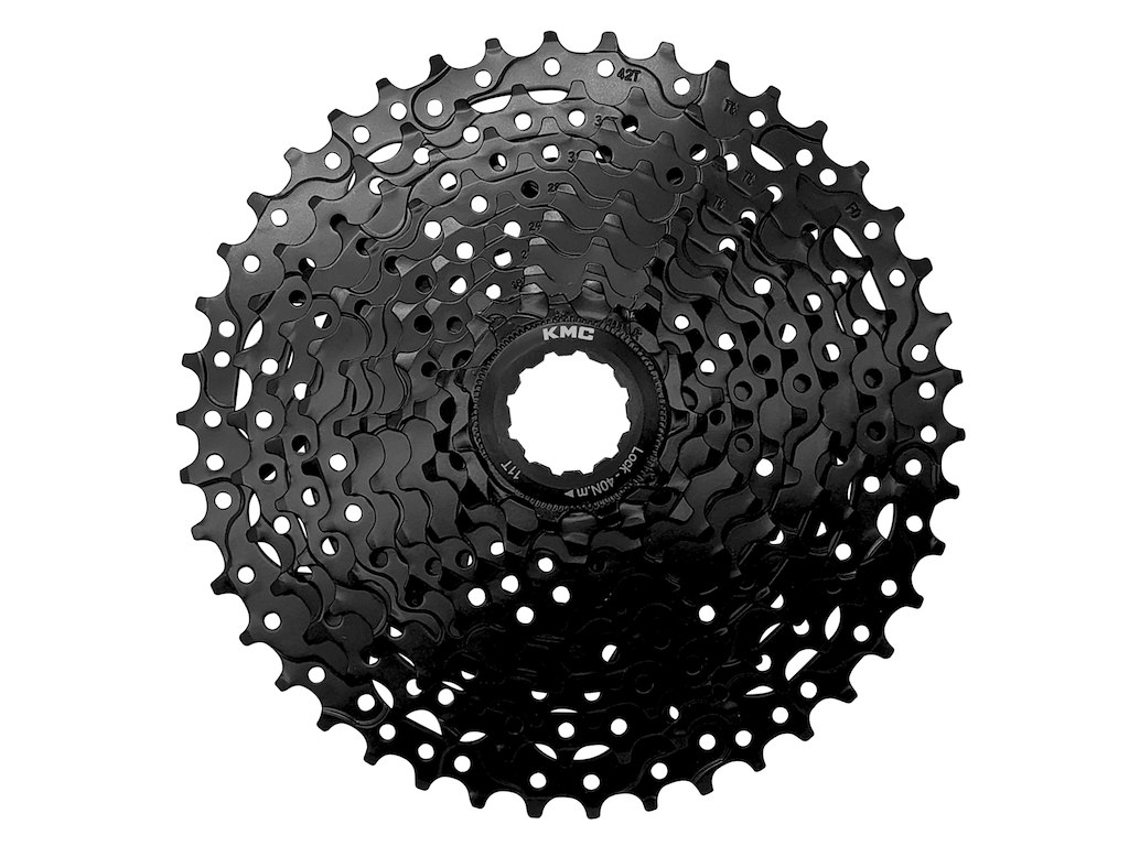 KMC Kassette 10 gear 11-42 tands til MTB - Passer til Shimano og Sram