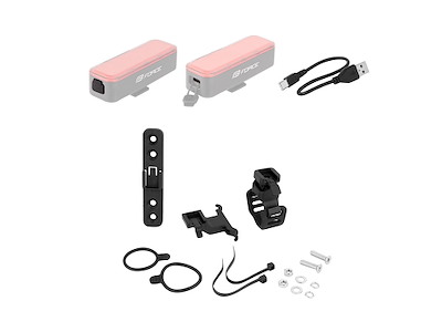 FORCE Alarm Baglygte - USB Opladelig - 300 Lumen