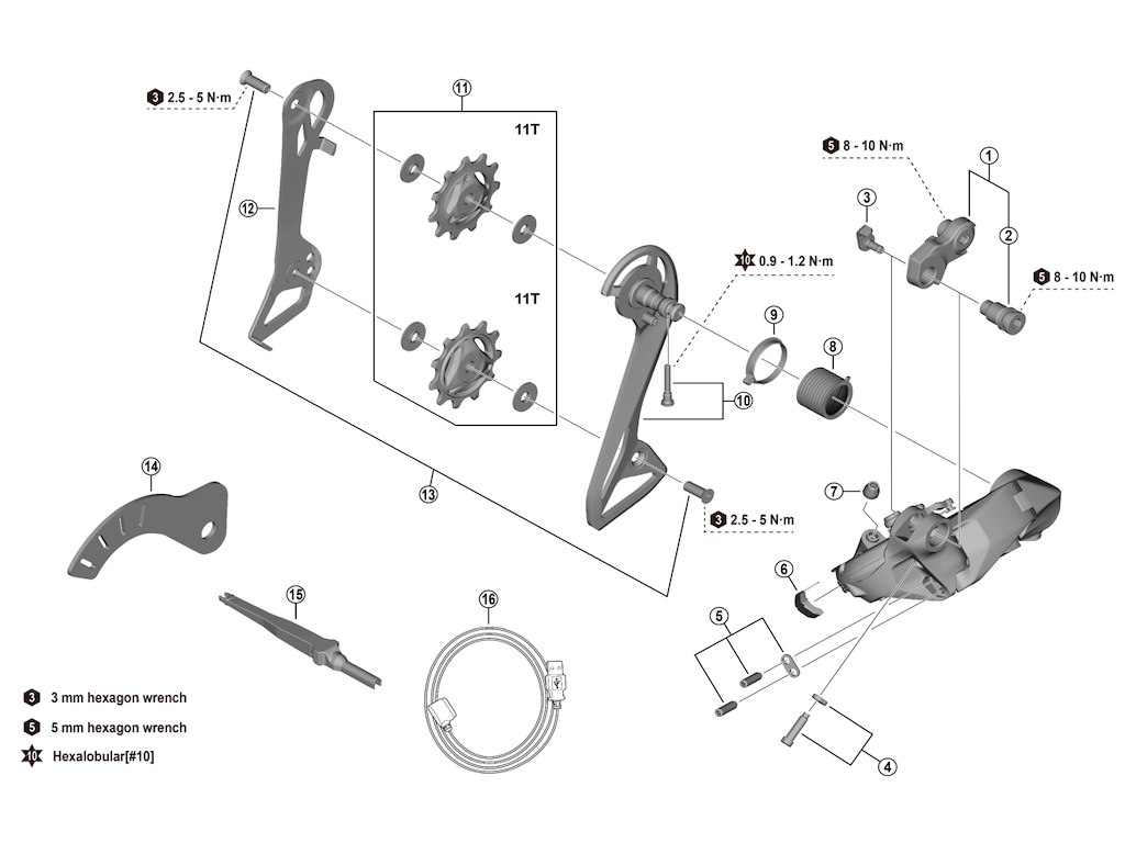 Shimano Ultegra opladerdæksel til bagskifter model RD-R8150