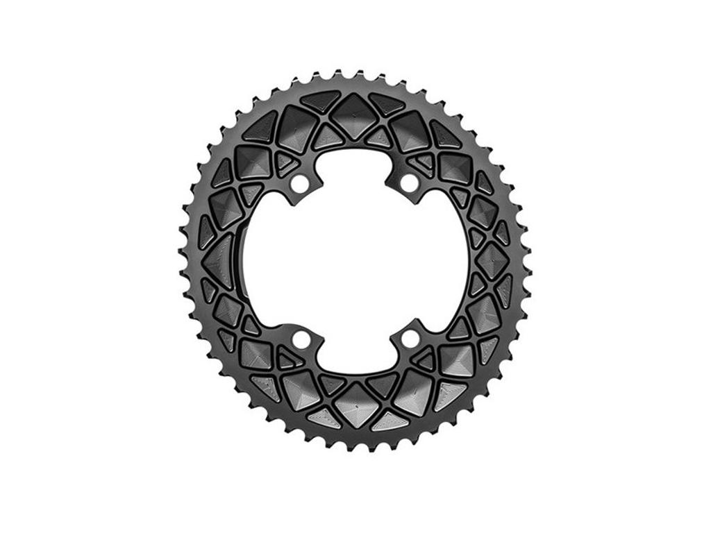 absoluteBLACK Oval klinge - Shimano - BCD: ø110 - 4 huller - 50 tænder - Sort