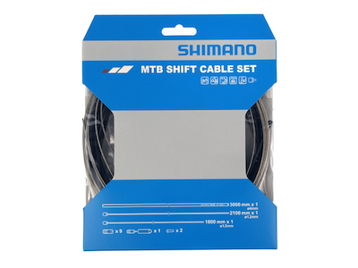 Shimano Gearkabel sæt MTB - SUS 3000mm - Sort