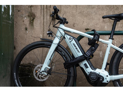 Hiplok E-DX Bøjelås med kæde - Sort