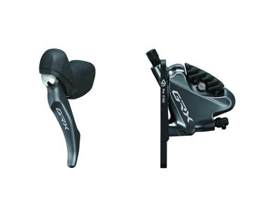 Shimano GRX - Bremsegreb venstre, bremsekaliber og olieslange - Hydraulisk - RX810/RX810